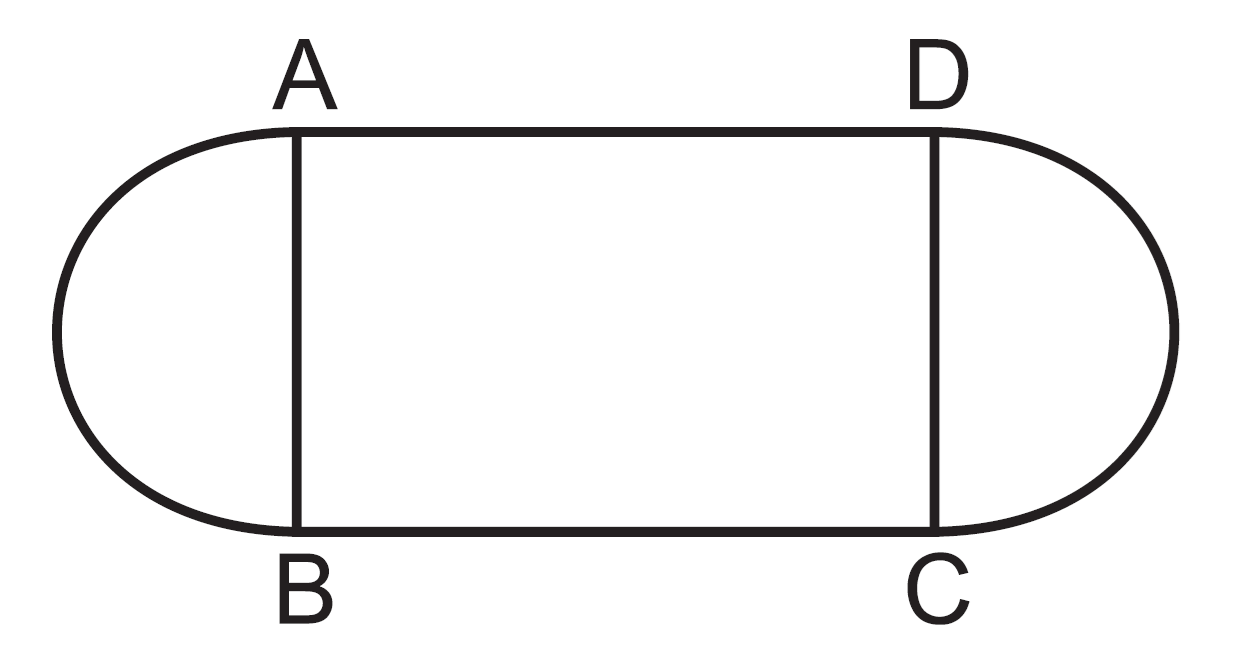 abcd square semi circular regions added total area 350 sq cm