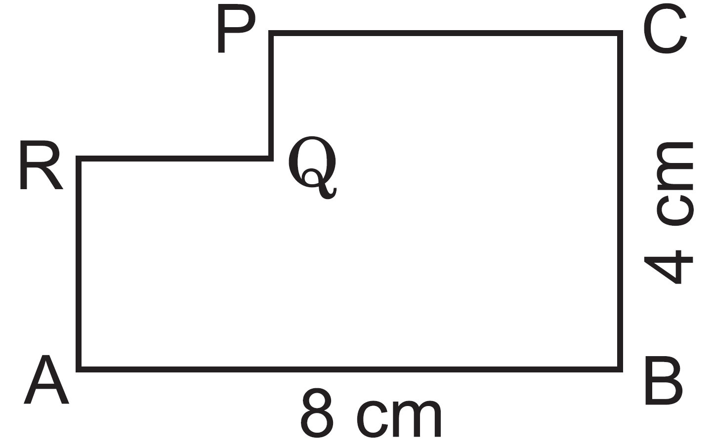 A rectangle of certain dimensions is chopped off from one corner of a larger