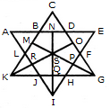 Find the number of triangles in the given figure. 21 23 25 27 The figure may be labelled as shown. T