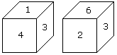 Verbal Reasoning Dice: Two positions of a cubical block are shown. When 5 is at the top which number will be at bottom? 