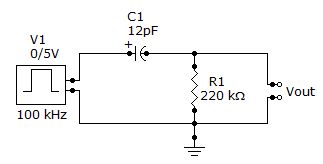 Referring this figure, on the falling edge, the resistor voltage drops to ?5 V and then goes back to