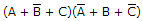 Determine the binary values of the variables for which the following standard POS expression is equa