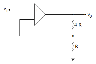 In the op-amp circuit of figure, V0 = Vi 3 Vi 5 Vi 0.5 Vi .
