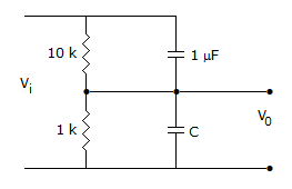 Electronics and Communication Engineering Measurements and Instrumentation: Figure shows an RC potentiometer to measure ac voltage. It is desired that V0/Vi<