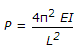 Civil Engineering Theory of Structures: is the equation of Eul