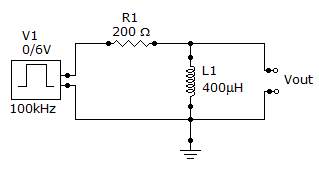 Referring to the give circuit, the output will decay to zero at the end of the pulse reach 6 V at th