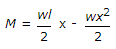 Civil Engineering Theory of Structures: The general expression for the B.M. of a beam of length l is the beam carries